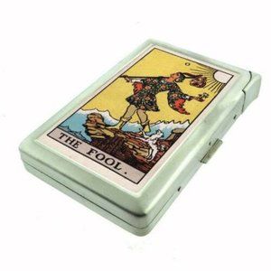 Fool Tarot Card Cigarette Case With Built In Butane Lighter